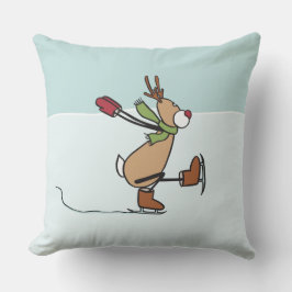 Cojín decorativo de renos de baile lindo