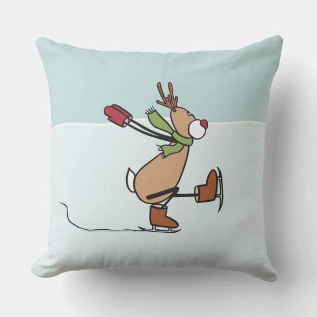 Cojín decorativo de renos de baile lindo (Anverso)