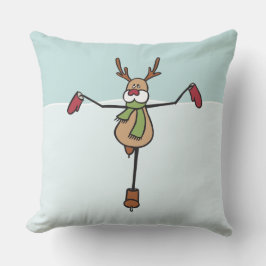 Cojín decorativo de renos de baile lindo