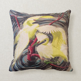 Cojín decorativo de Repro de Egrets Barkcloth