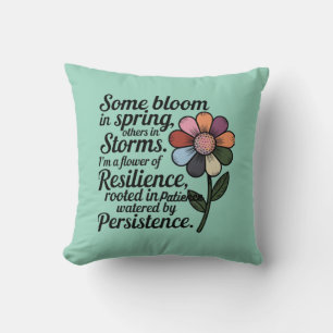 Cojín decorativo de resiliencia - Cita Inspiradora