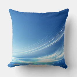 Cojín decorativo de resumen azul de personalizable