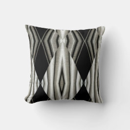 Cojín decorativo de resumen en blanco y negro