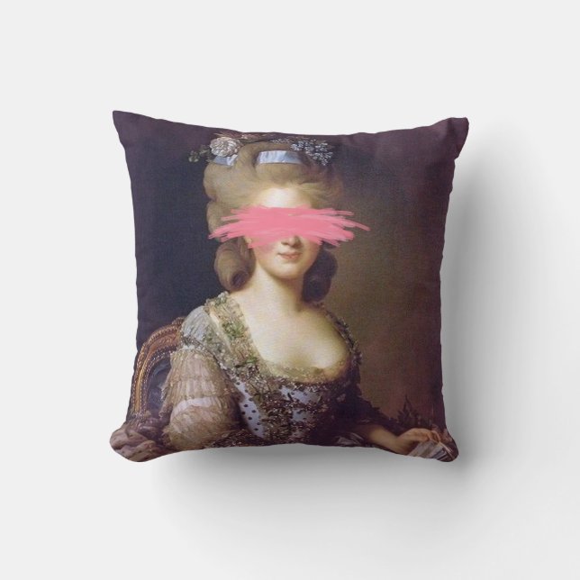 Cojín decorativo de retrato artístico de la duques (Anverso)