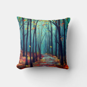Cojín decorativo de ruta de otoño