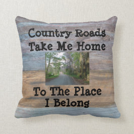 Cojín decorativo de rutas rurales