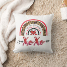 Cojín decorativo de San Valentín personalizado Xox