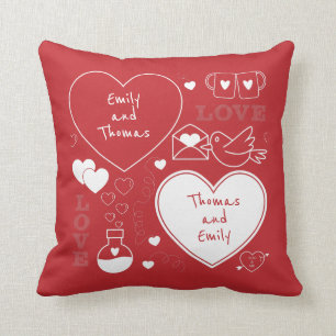 Cojín decorativo de San Valentín Pillow - Blanco s