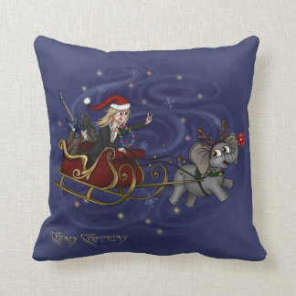 Cojín decorativo de Santa Chris y Wilbur Sleigh