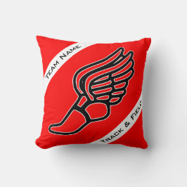 Cojín decorativo de seguimiento y nombre del equip