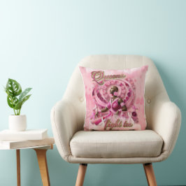 Cojín decorativo de sensibilización sobre el cánce