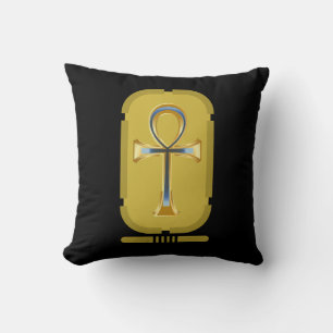 Cojín decorativo de símbolos de Ankh