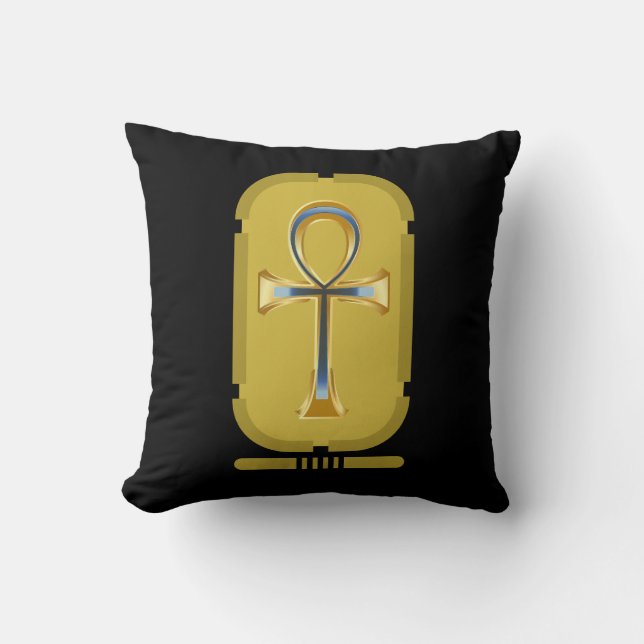 Cojín decorativo de símbolos de Ankh (Anverso)