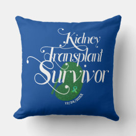 Cojín decorativo de sobrevivientes del trasplante 