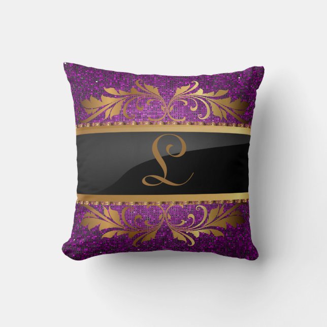 Cojín decorativo de sofá disco de secuencia Purpur (Anverso)