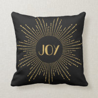 Cojín decorativo de sol de alegría deslumbrante /