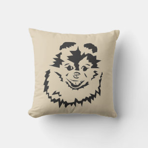 Cojín decorativo de sonrisas de perro de Pomerania