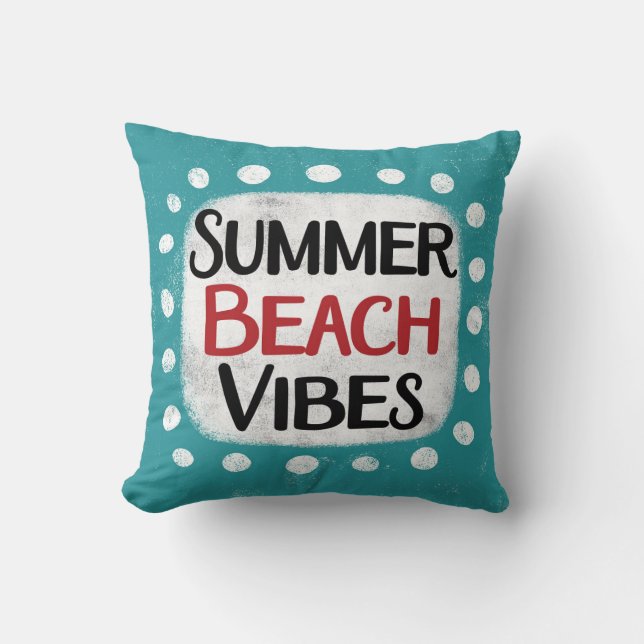 Cojín decorativo de Summer Beach Vibes (Anverso)