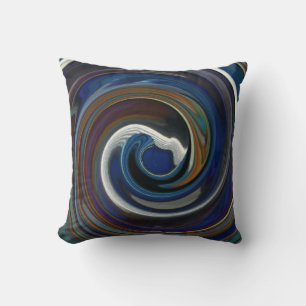 Cojín decorativo De Swirl Blue Patchwork