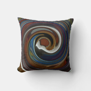Cojín decorativo De Swirl De Parche Marrón