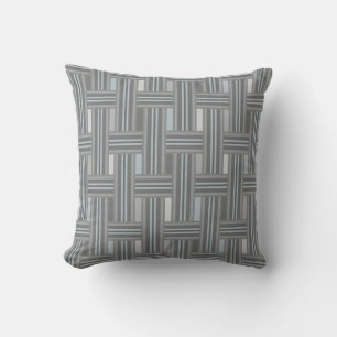 Cojín decorativo de tejido de ligamento gris