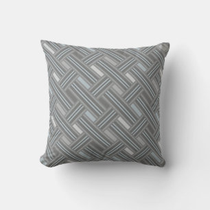 Cojín decorativo de tejido de ligamento gris