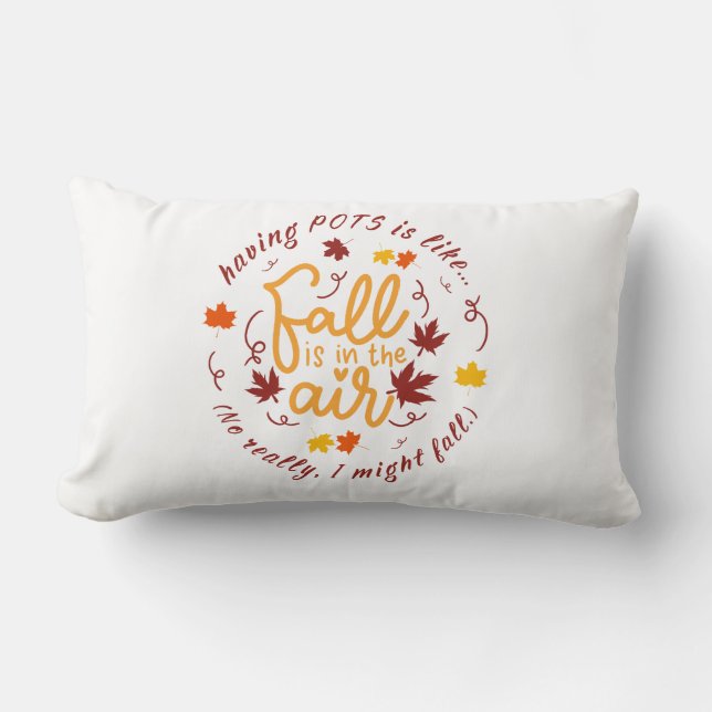 Cojín decorativo de temas de caída de ollas (Anverso)