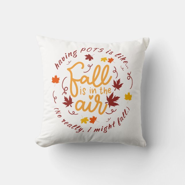 Cojín decorativo de temas de caída de ollas (Anverso)