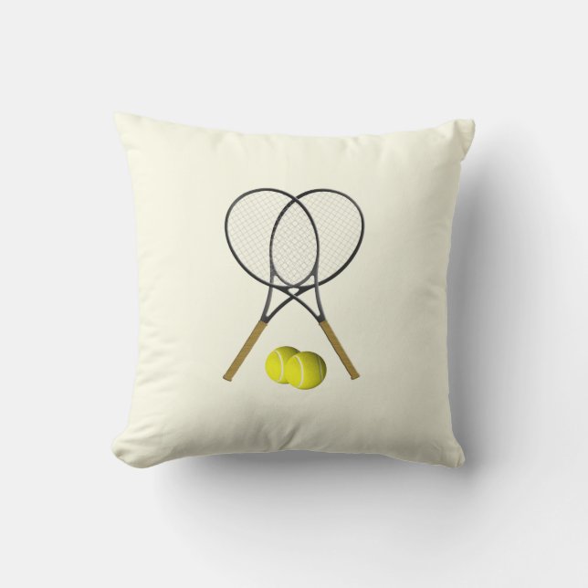 Cojín decorativo de Tennis Doubles Cream (Anverso)