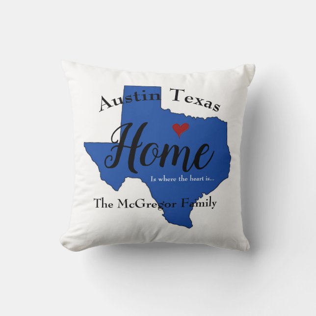 Cojín decorativo de Texas Home (Anverso)