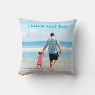 Cojín decorativo de texto y foto personalizado per