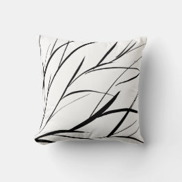 Cojín decorativo de textura de color negro y blanc