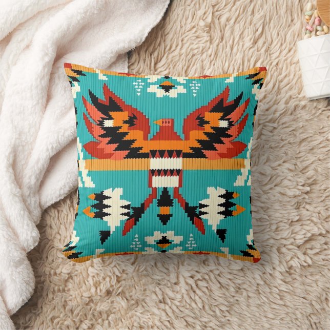 Cojín decorativo de Thunderbird Tribal del Suroest (Manta)