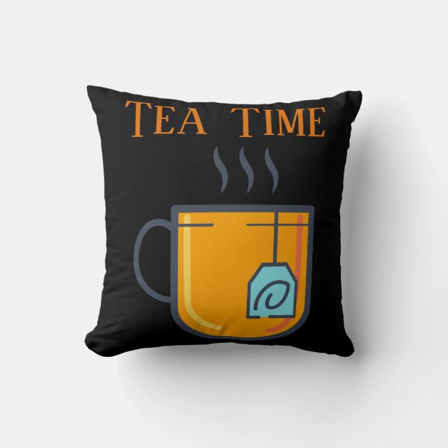 Cojín decorativo de tiempo de té (Anverso)