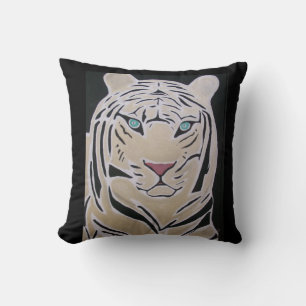 COJÍN DECORATIVO DE TIGRE BLANCO-