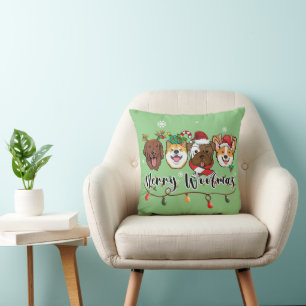 Cojín decorativo de tipografía de Merry Woofmas