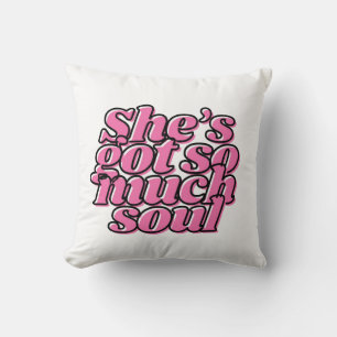 Cojín decorativo de tipografía rosada para ella