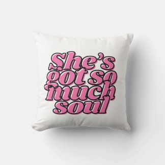 Cojín decorativo de tipografía rosada para ella