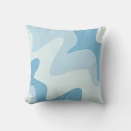 Cojín decorativo de tonos azules de ripple Rhythm