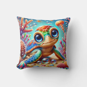 Cojín decorativo de tortuga marina