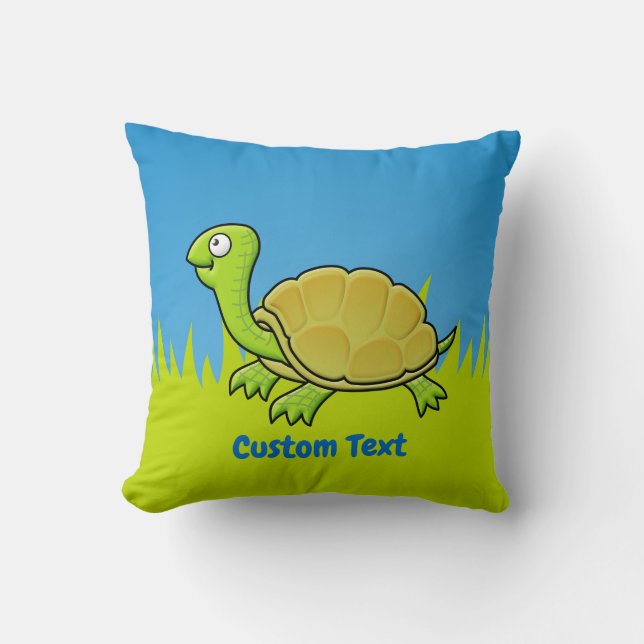 Cojín decorativo de tortuga personalizado (Anverso)