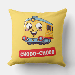 Cojín decorativo de trenes
