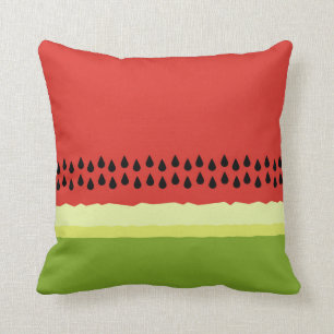 Cojín decorativo de trozo de sandía roja