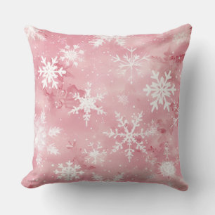 Cojín decorativo de un patrón de cristal de nieve