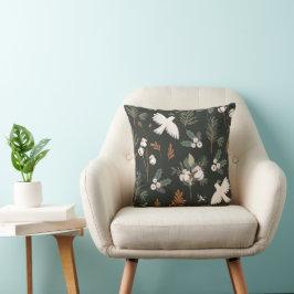 Cojín decorativo de vacaciones Green Rustic Dove