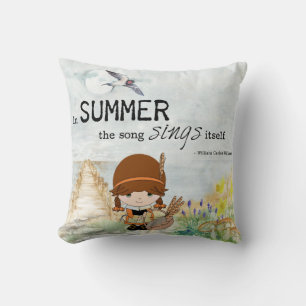Cojín decorativo de verano Chica lindo