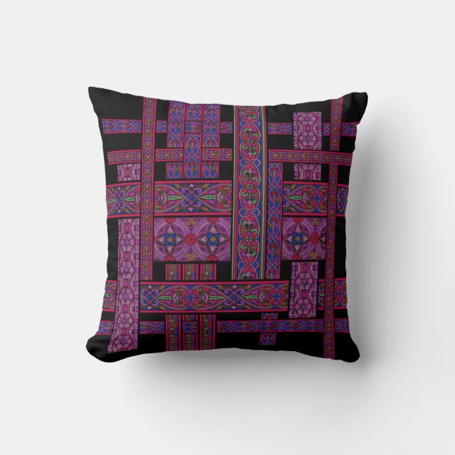 Cojín decorativo de vidrio templado Violet Aurora (Anverso)