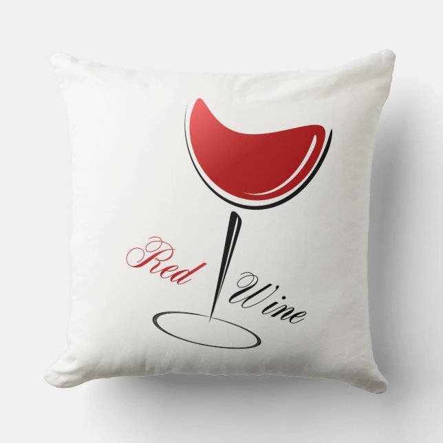 Cojín decorativo de vino rojo de acento almohada (Anverso)