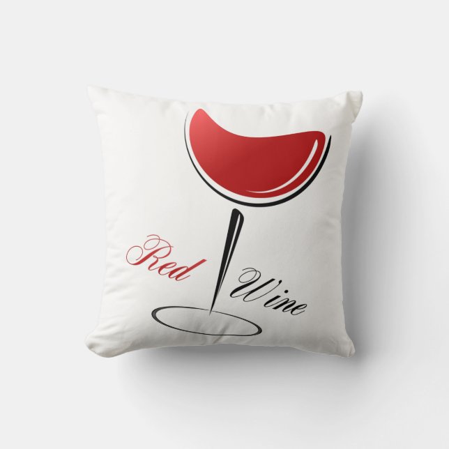 Cojín decorativo de vino rojo de acento almohada (Anverso)
