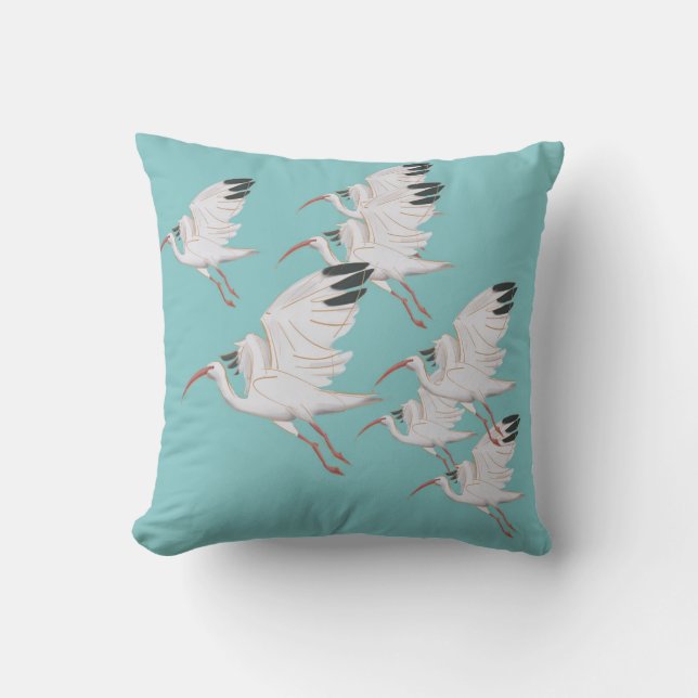 Cojín decorativo de vuelo Ibis (Anverso)